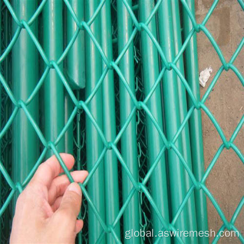 Black Coated Chain Link Fence Pvc coated chain link fence for sale Manufactory